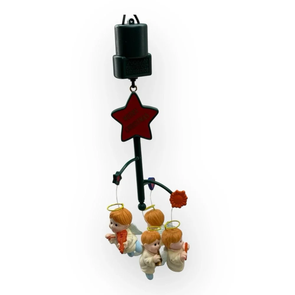 Vintage 1989 NOMA Ornamotion Angels Playing Instruments Animated Xmas Ornament‎